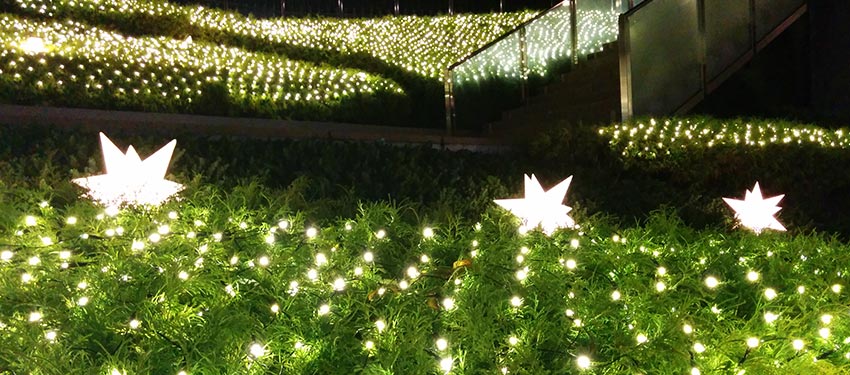 電球の数は驚きの10万球!明るいです